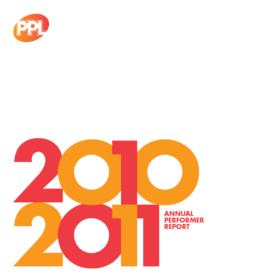 Coverpage from PPL Annual Performer Report 2010-11