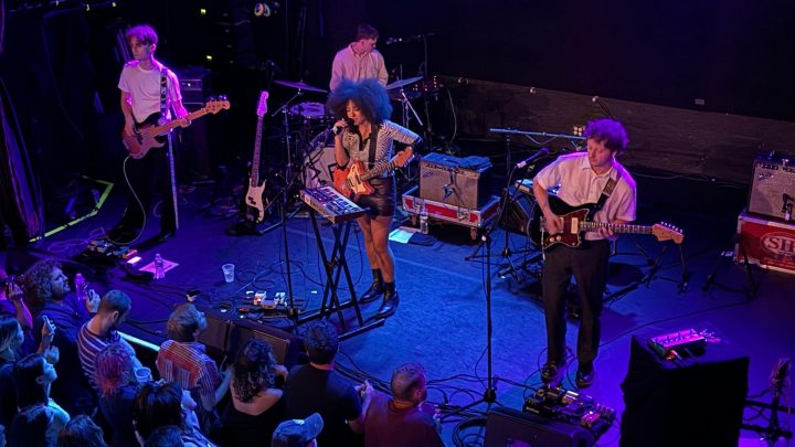 British band English Teacher performing in New York in 2023.