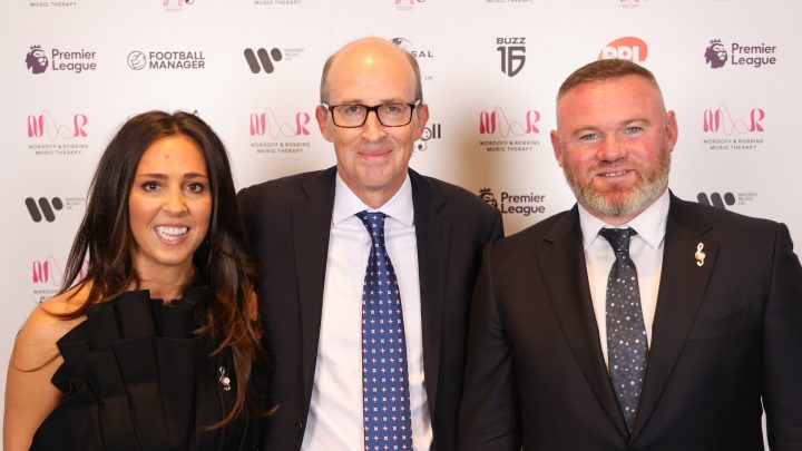 Left to right: Fara Williams, Peter Leathem, Wayne Rooney at Legends of Football 2024.